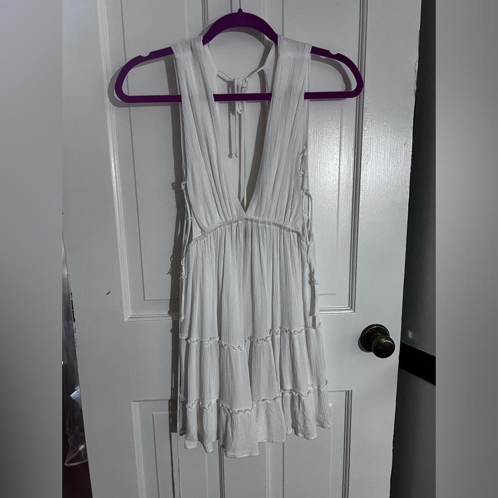 Cotton candy White dress, size M but fits S